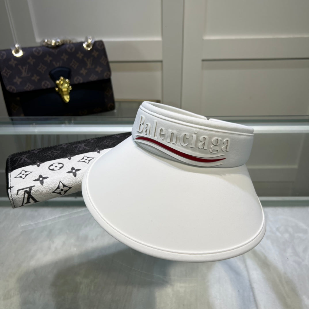 Balenciaga oversized sun visor hat white