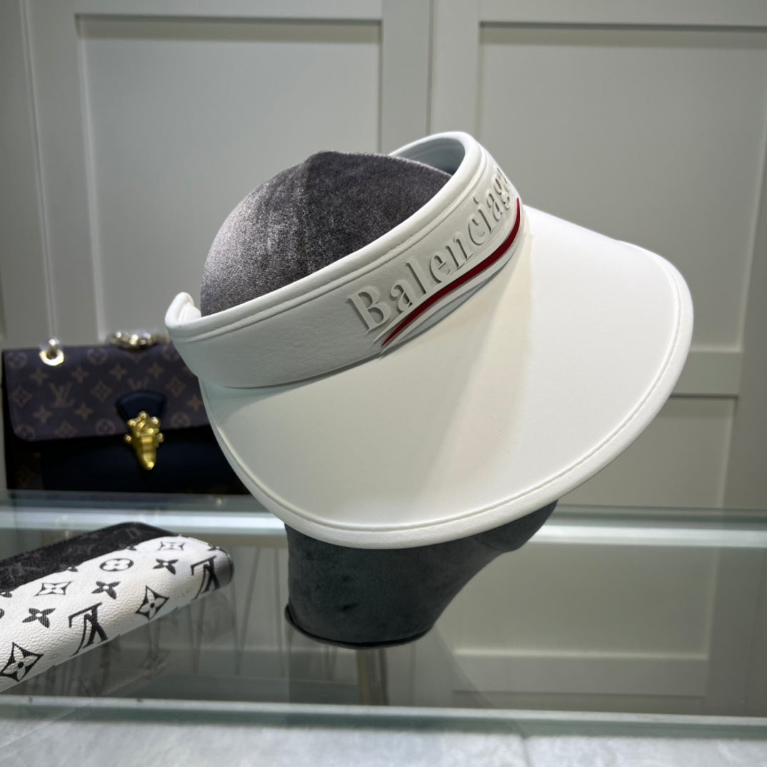 Balenciaga oversized sun visor hat white