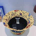 Beige Dior bucket hat for summer