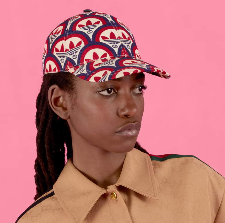 Beige Gucci x Adidas designer cap