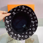 Black LV monogram designer hat