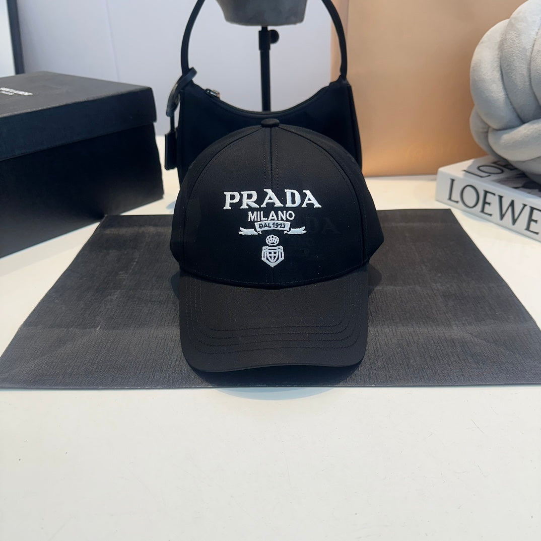 Black Prada embroidered baseball cap