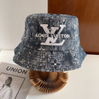 Blue Louis Vuitton bucket hat