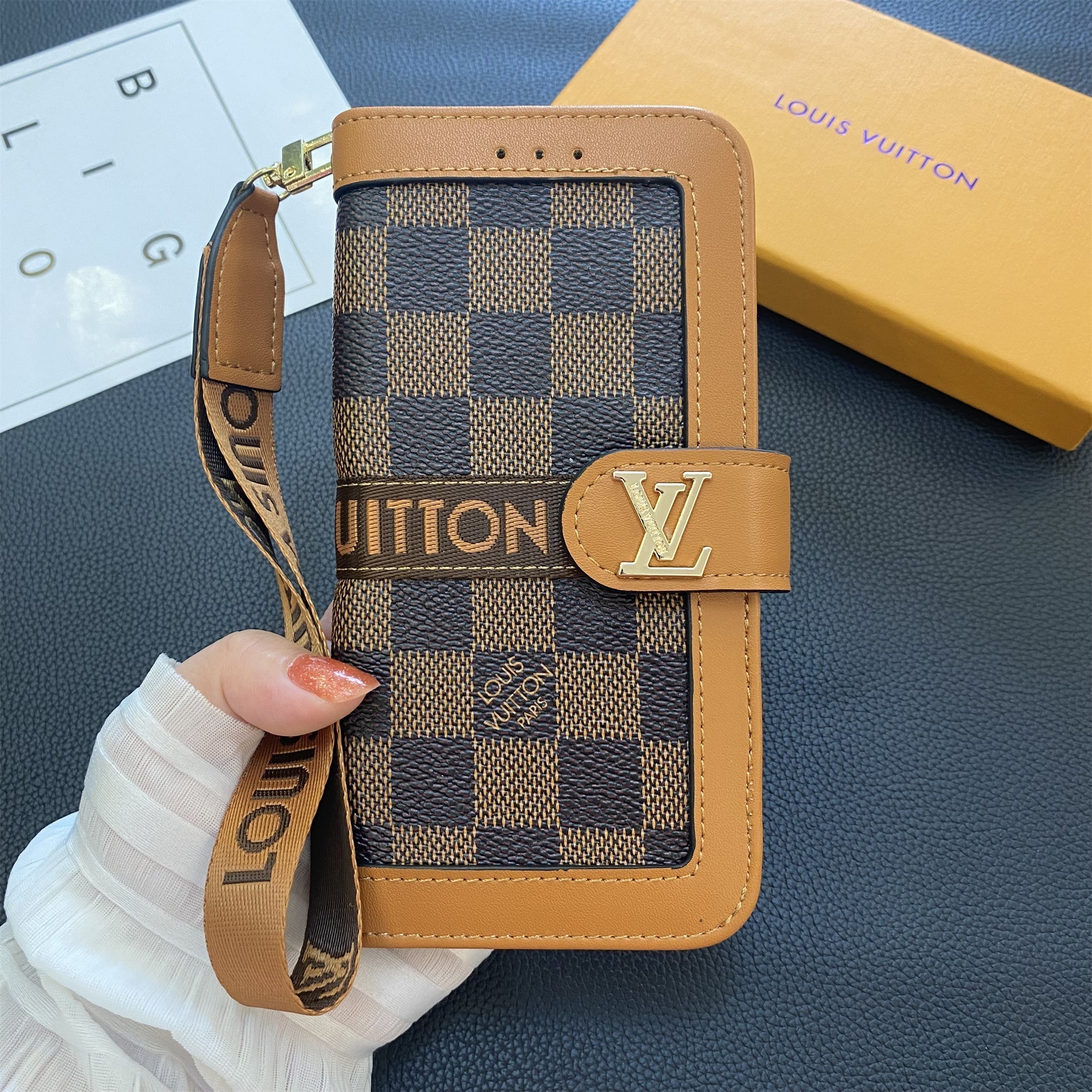 Brown Monogram Samsung Case