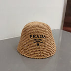 Brown Prada resort hat
