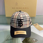 Burberry Classic Check embroidered baseball cap black