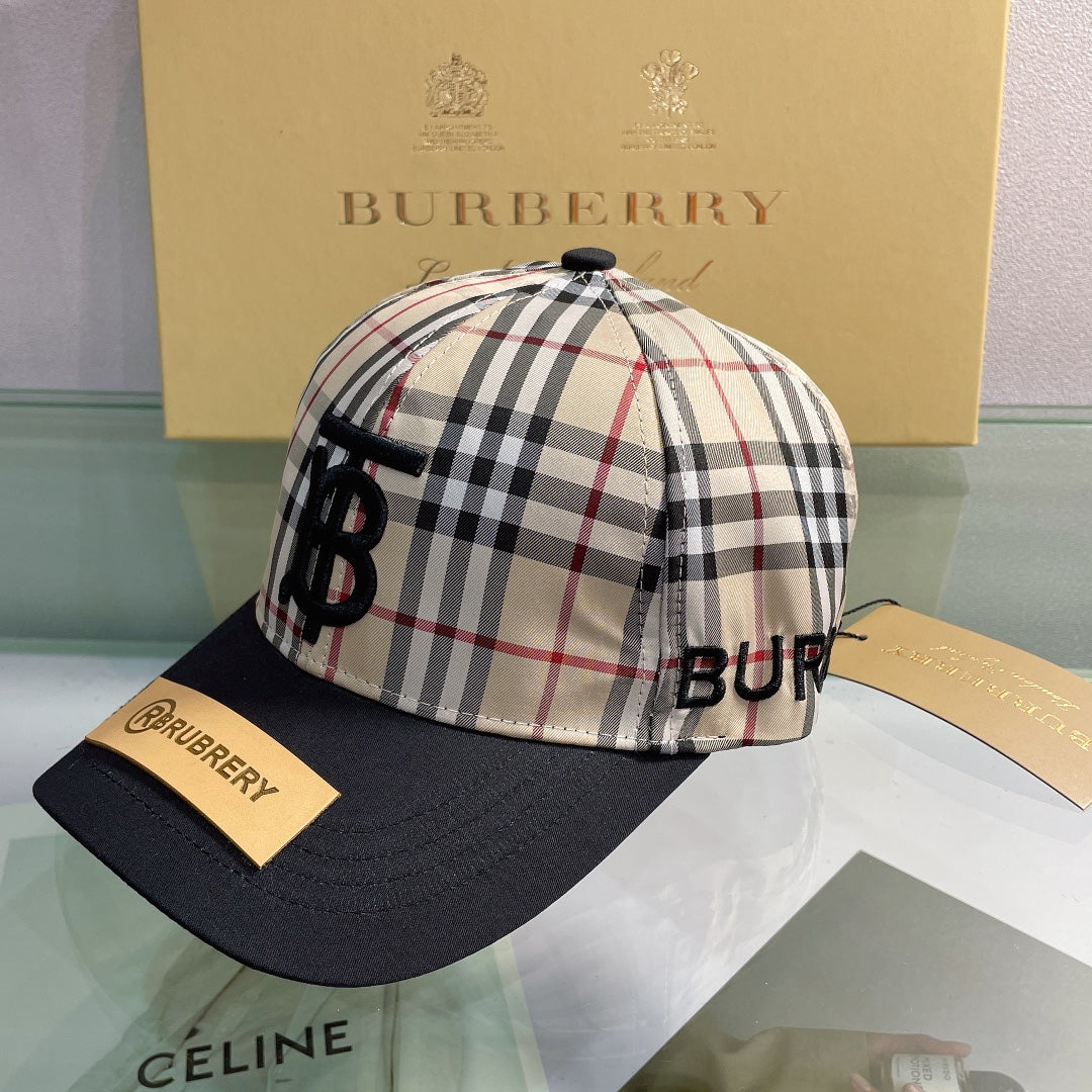 Burberry Classic Check embroidered baseball cap black