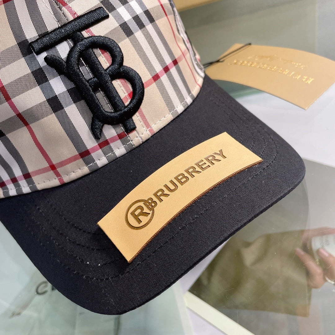 Burberry Classic Check embroidered baseball cap black