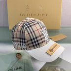 Burberry Classic Check embroidered baseball cap white