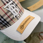 Burberry Classic Check embroidered baseball cap white