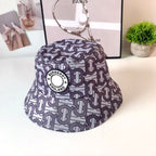 Burberry check bucket hat dark blue