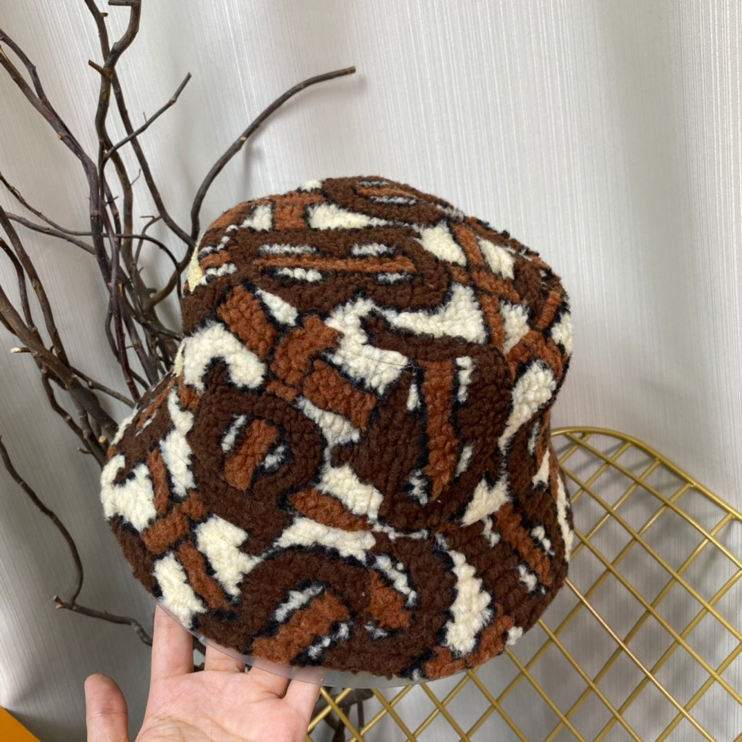 Burberry check pattern wool bucket hat