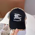 Burberry classic embroidered check baseball cap black