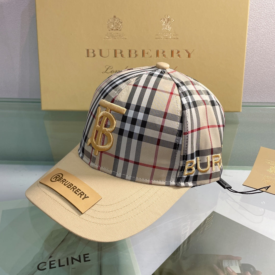 Burberry cotton baseball cap side view