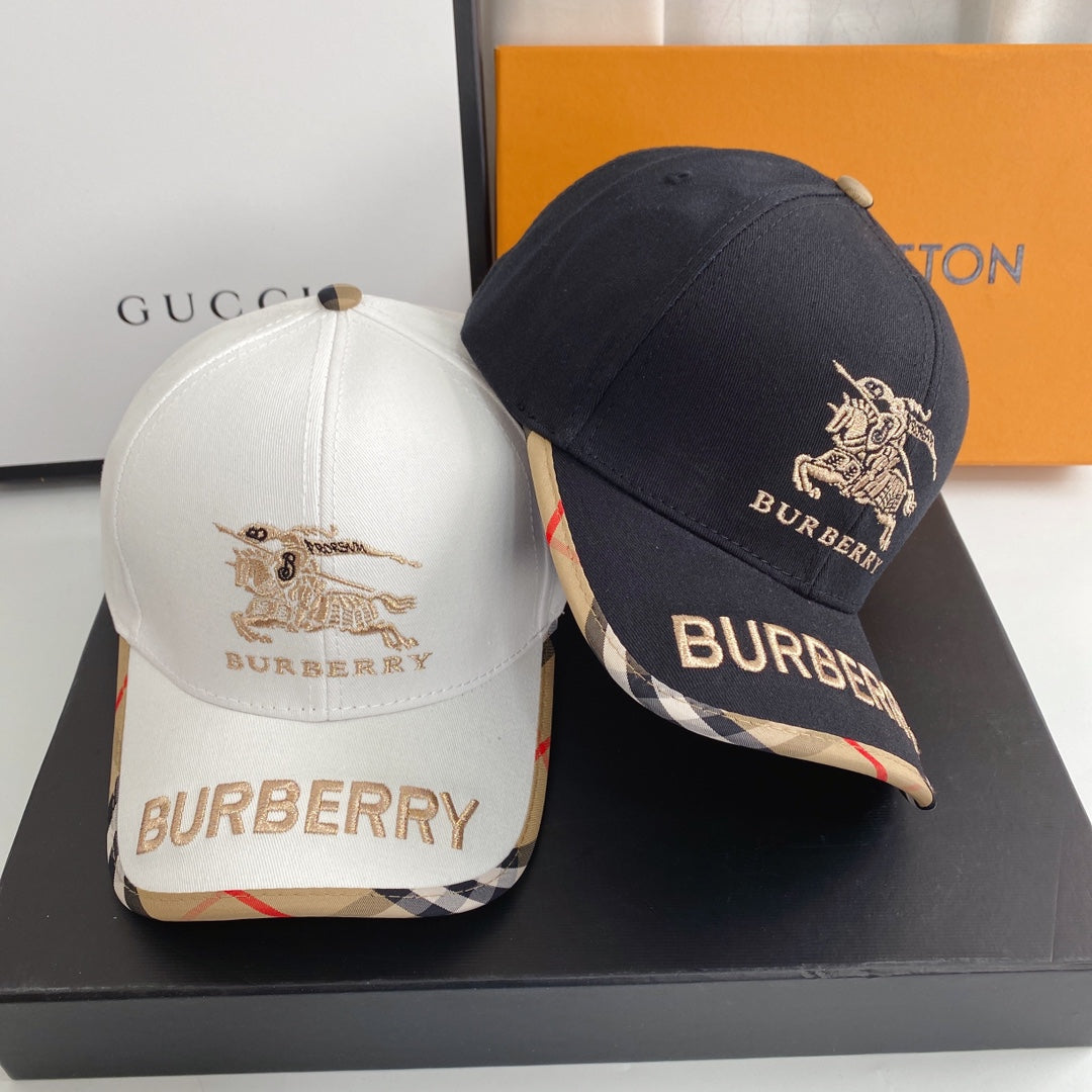 Burberry designer baseball cap detail