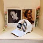 Burberry embroidered baseball cap white