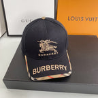 Burberry vintage check baseball cap black