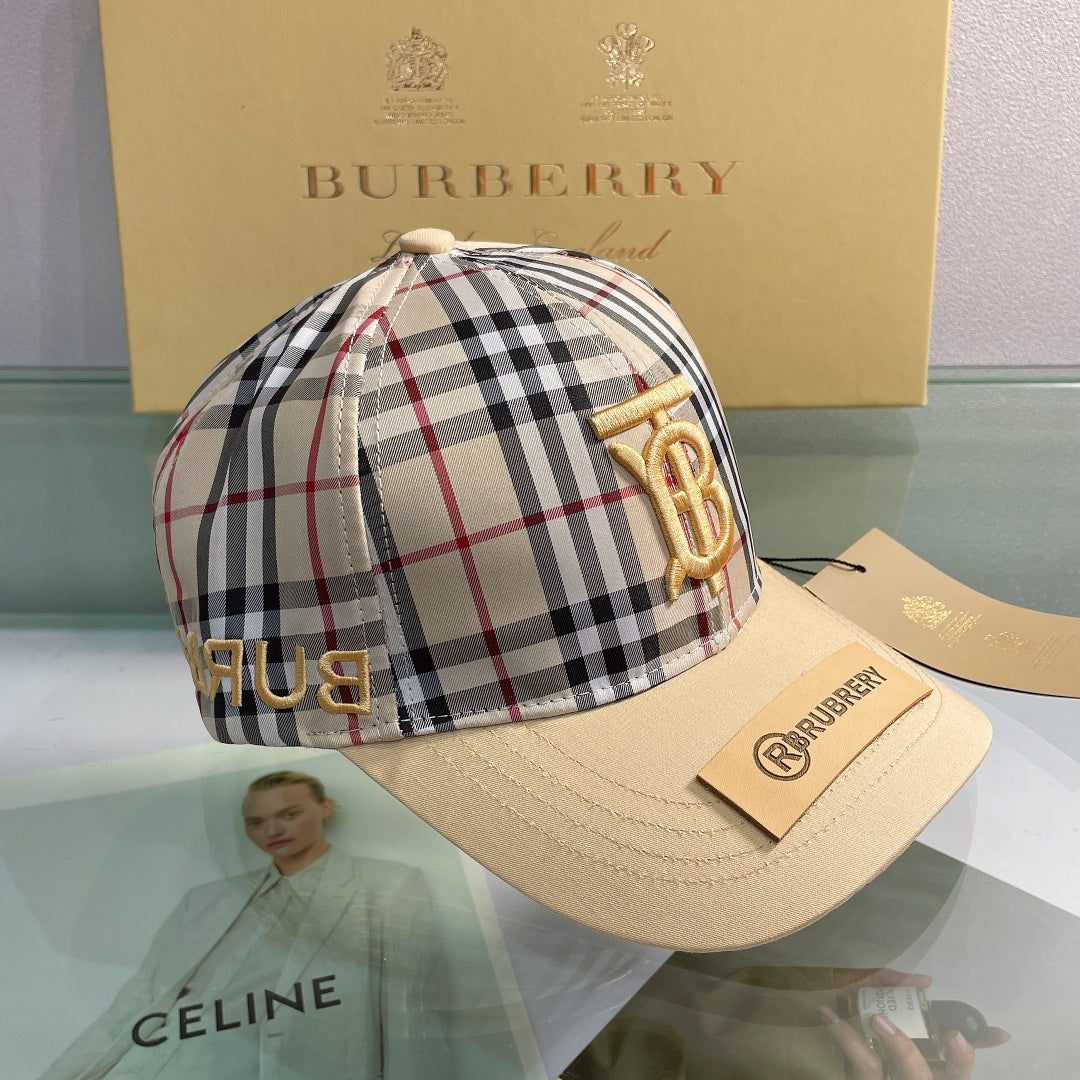 Burberry cotton baseball cap side view