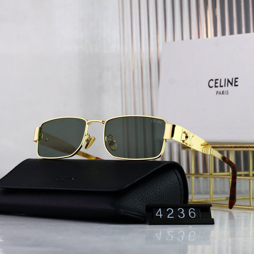 CELINE Triomphe Square Metal Sunglasses