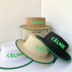 CELINE elegant woven beach hat