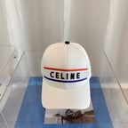 CELINE embroidered cotton baseball cap front view