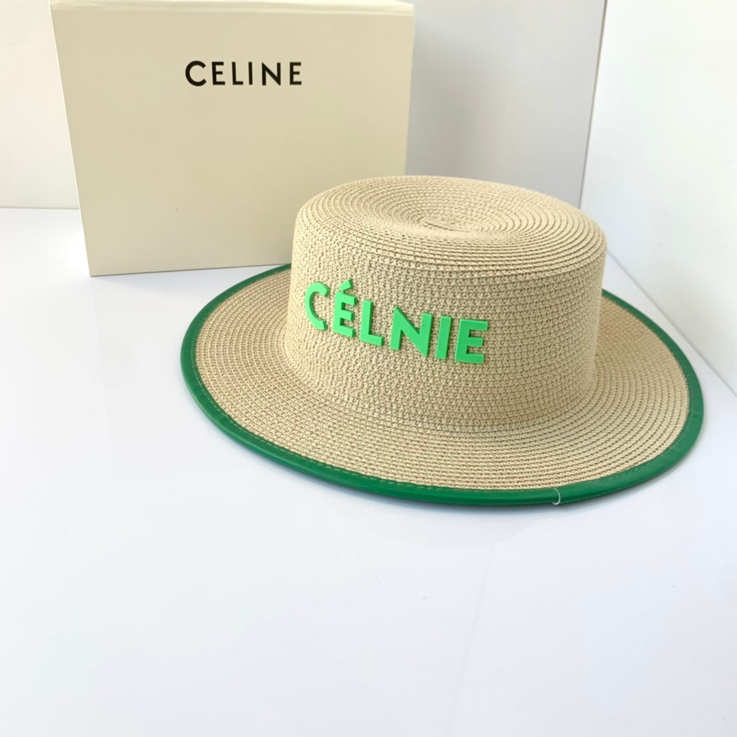 CELINE luxury woven straw sun hat