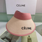 CELINE wide brim raffia hat