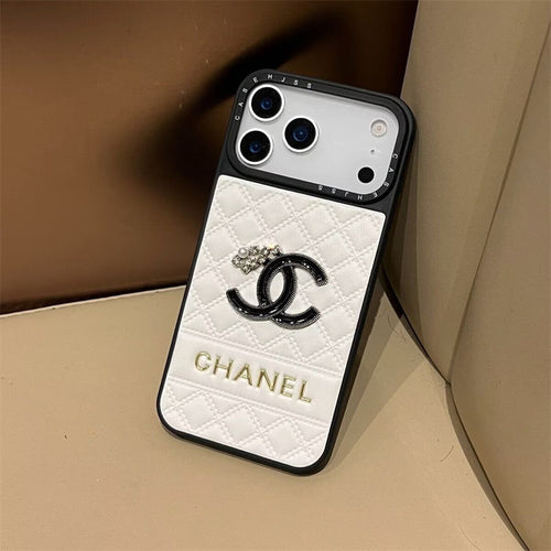 Chanel iPhone 17 Pro Max quilted case in white