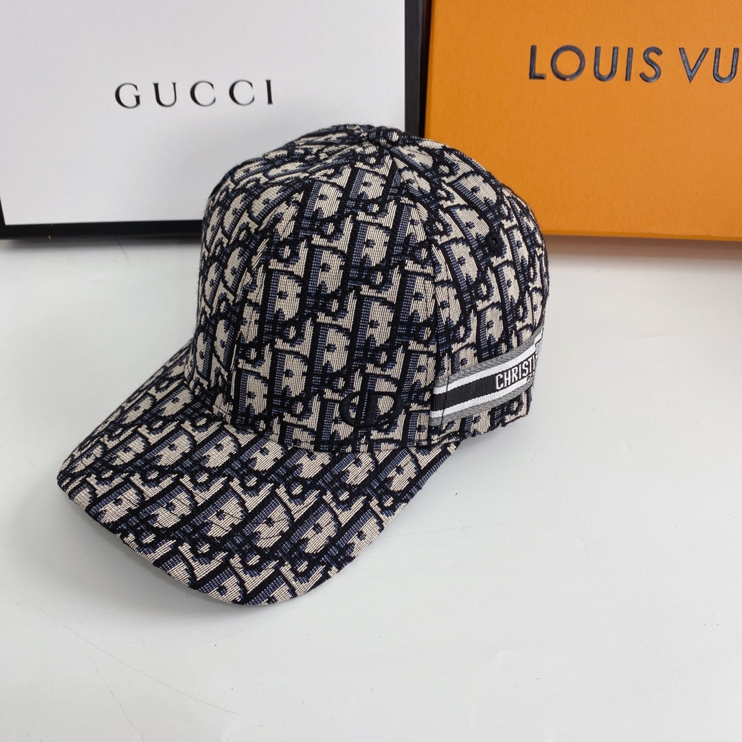 Christian Dior black khaki web baseball cap