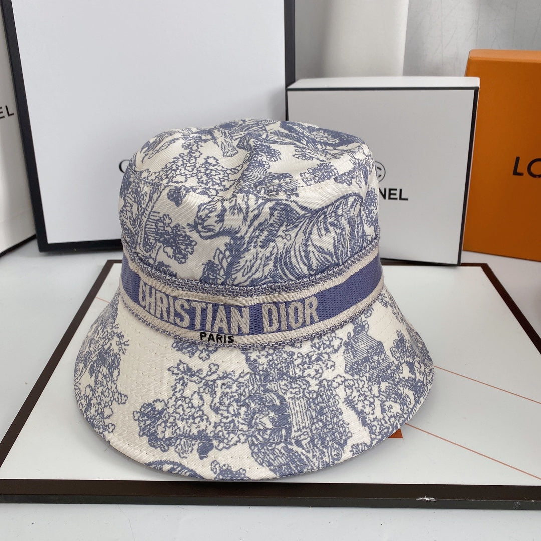 Christian Dior cotton bucket hat gray