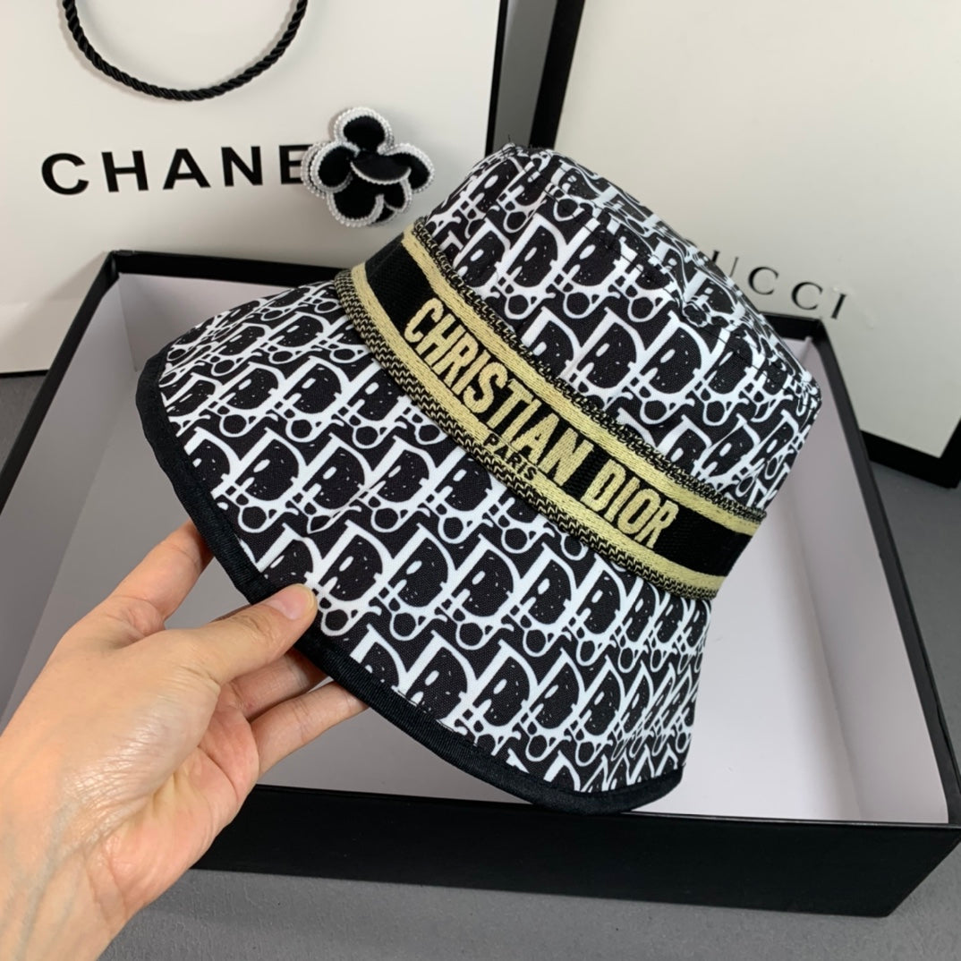 Christian Dior designer bucket hat side view