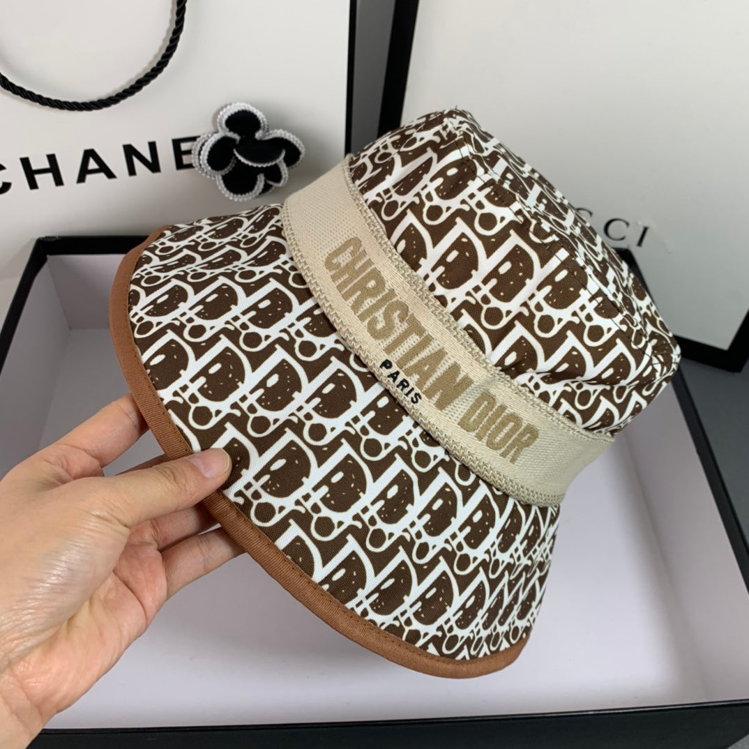 Christian Dior designer bucket hat side view