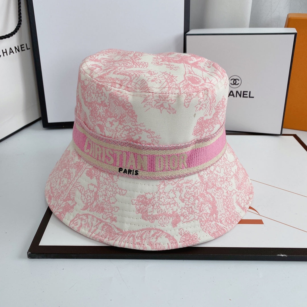 Christian Dior embroidered bucket hat pink