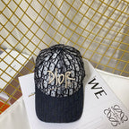 Christian Dior embroidered mesh baseball cap white