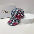 Christian Dior floral embroidered baseball cap black