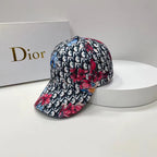 Christian Dior floral embroidered baseball cap black