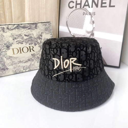 Christian Dior lace bucket hat black