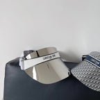 Christian Dior mirrored UV visor silver white