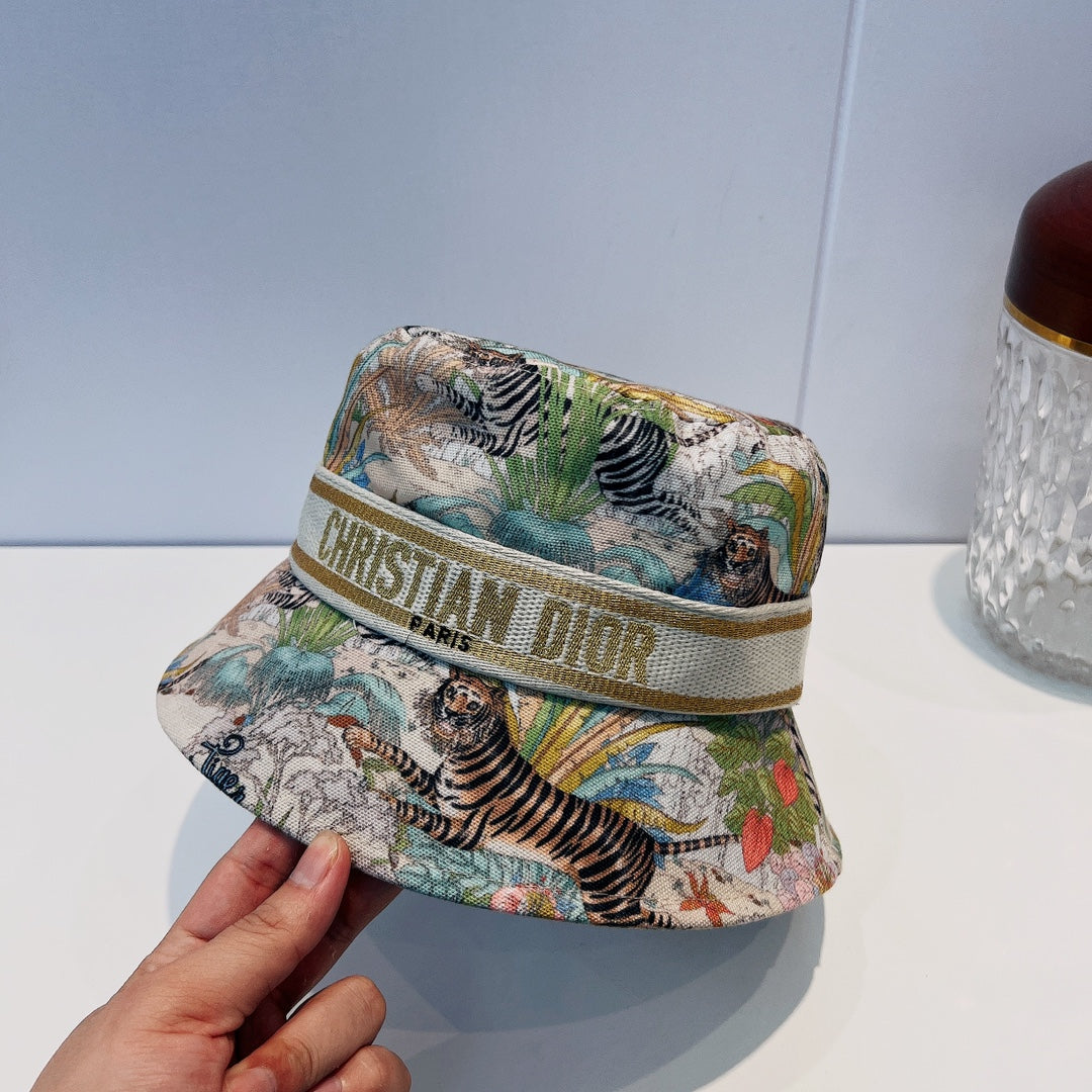 Christian Dior tiger print bucket hat