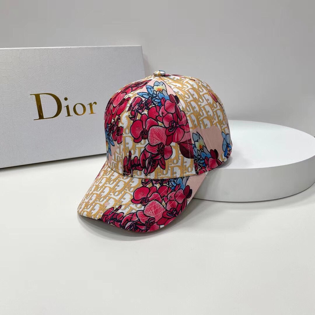Christian Dior yellow embroidered baseball cap