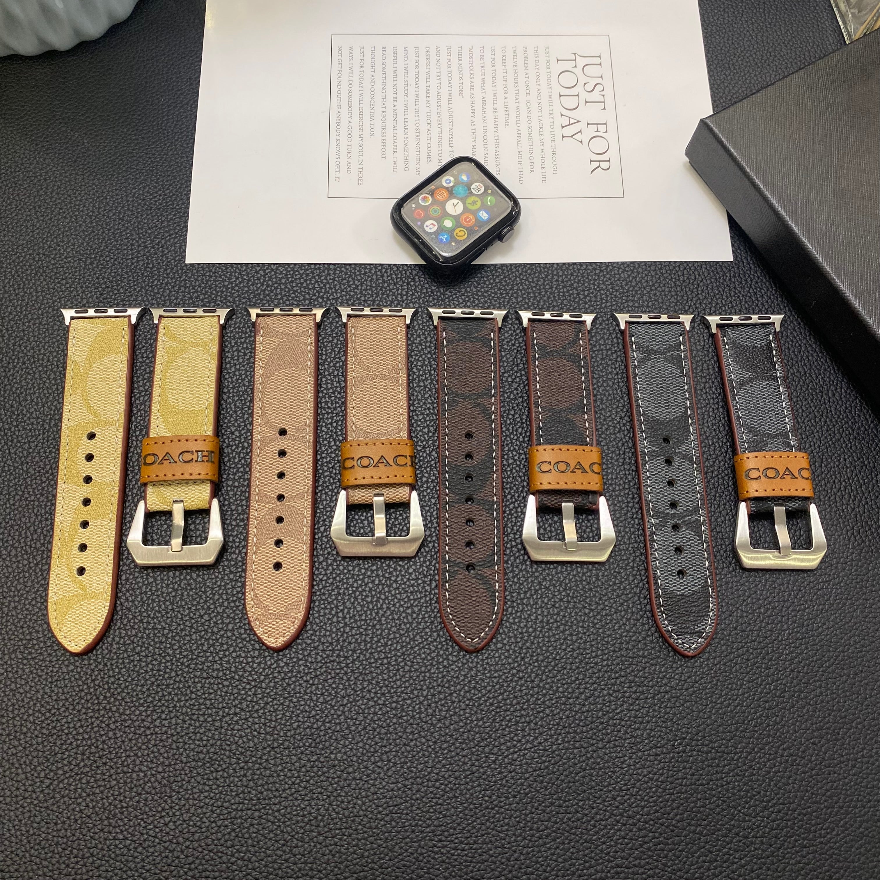 Coach Dark Brown Apple Watch Band