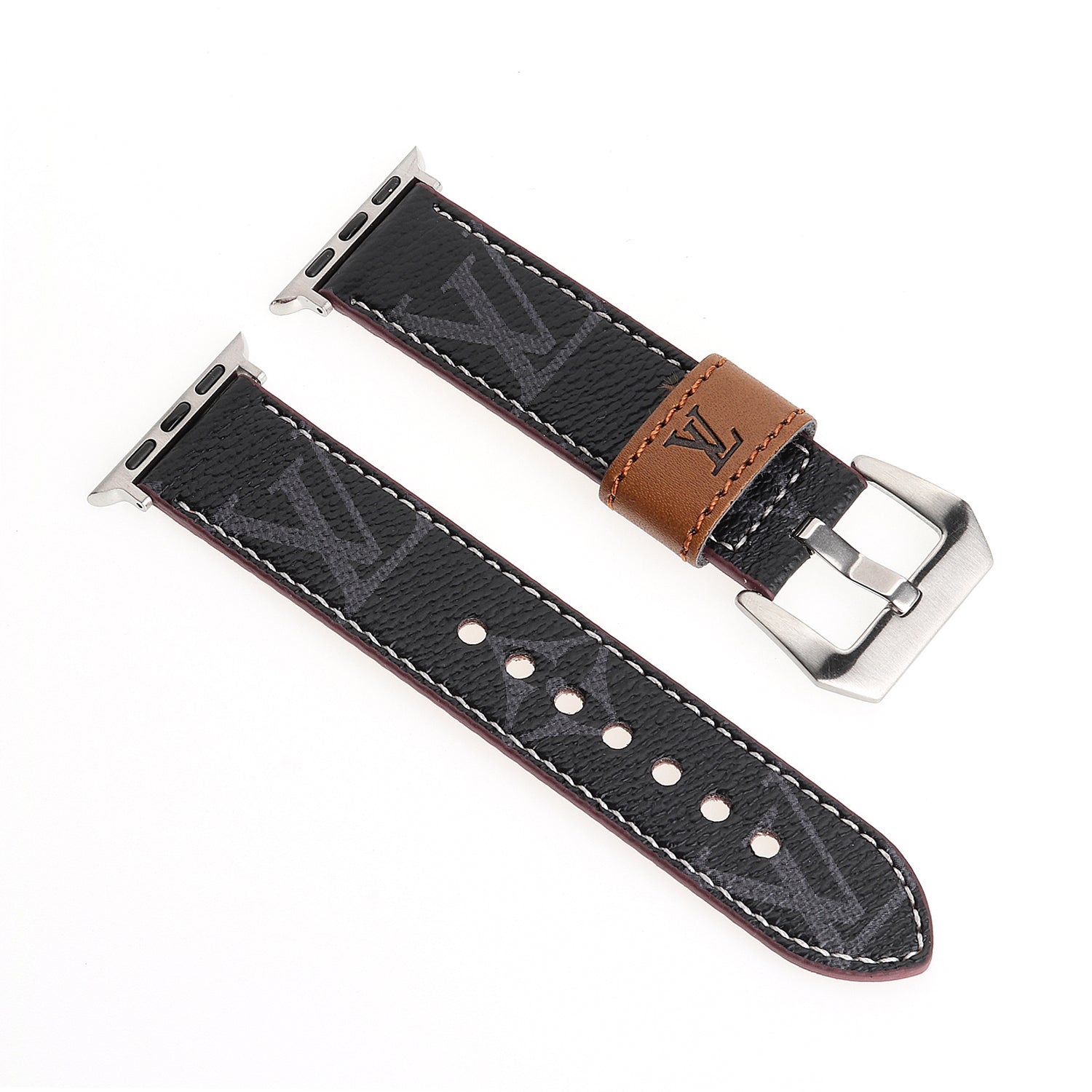 Damier Apple Watch Band Black Checkerboard
