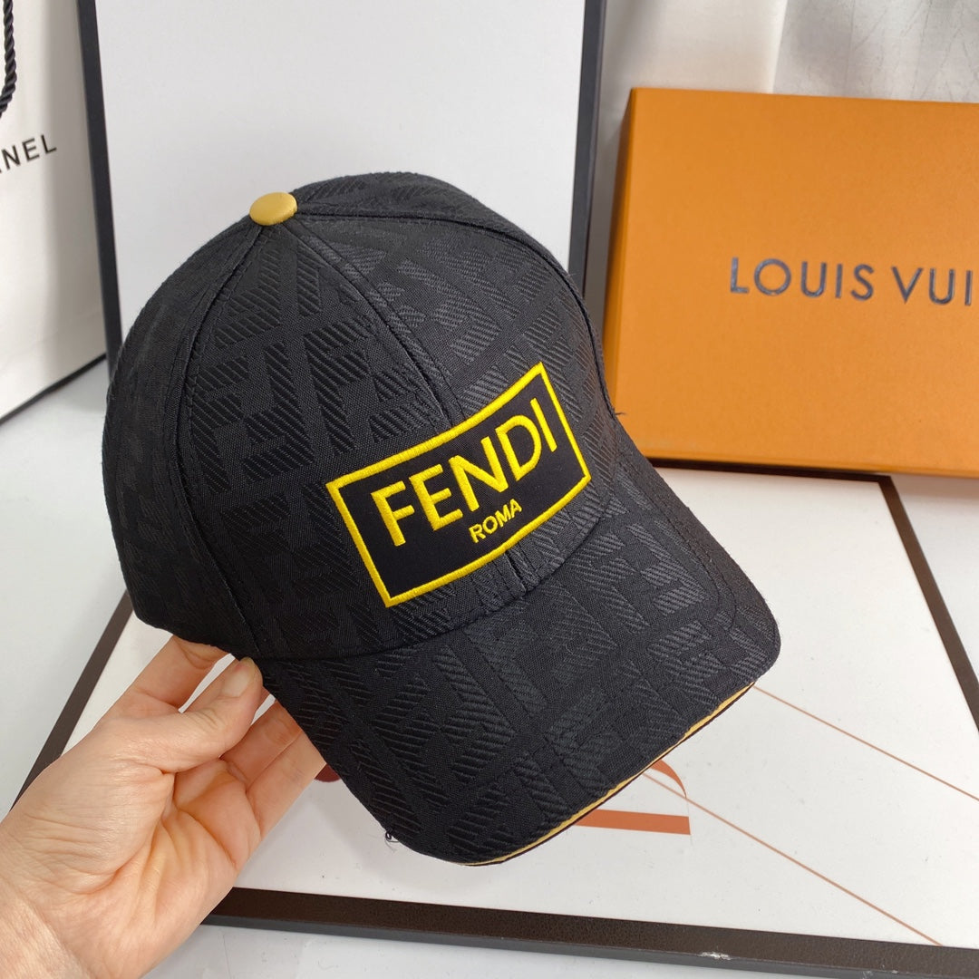 Designer Fendi FF baseball cap rear view