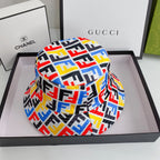 Designer Fendi bucket hat close up