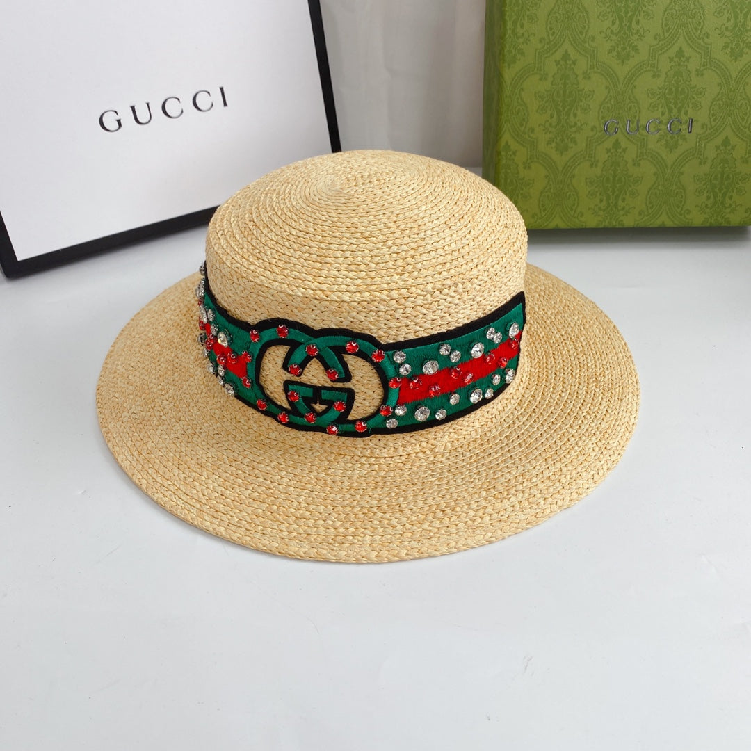 Designer Gucci beach sun hat lifestyle