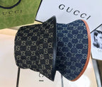 Designer Gucci denim bucket hat lifestyle