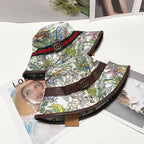 Designer Gucci jungle print cotton bucket hat
