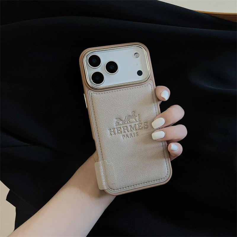 Designer Hermès leather phone cover for iPhone 17 Pro Max