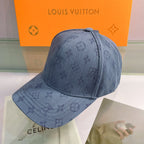 Designer Louis Vuitton baseball hat close up