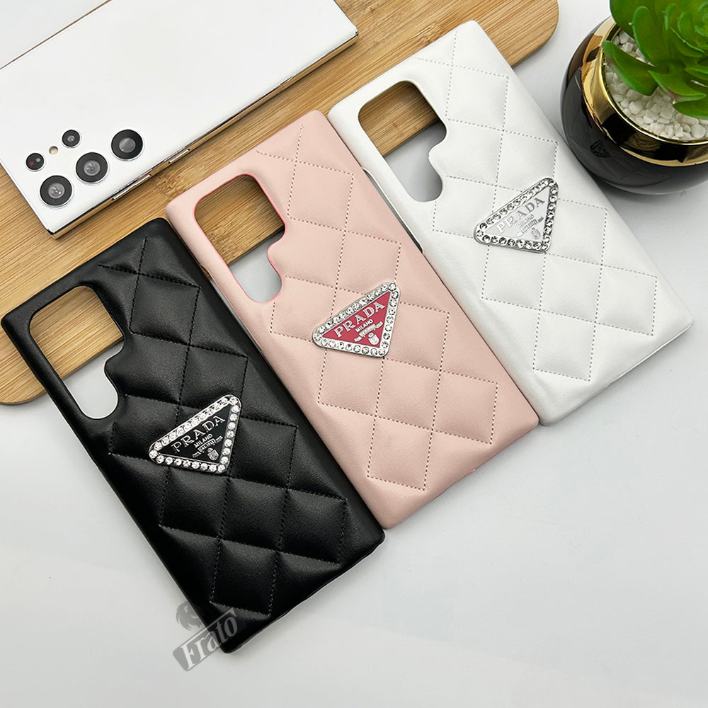 Designer Prada Samsung Case Luxury Leather Cover